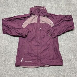 Columbia Interchange Jacket Womens Small Purple Waterproof 3-in-1 Ski Snow